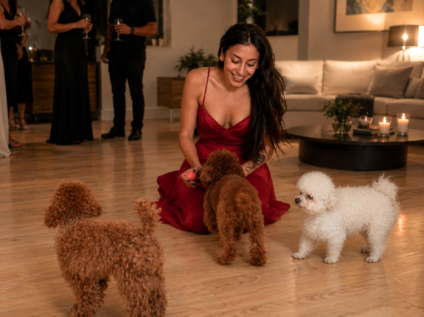 Events Hero — upscale venue with poodles